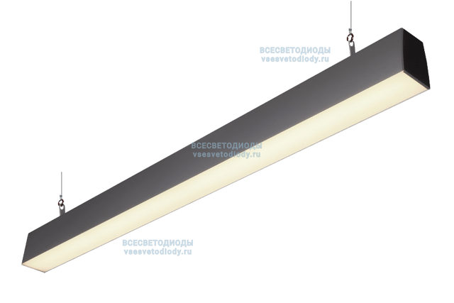 Линейный светильник КРИСТАЛЛ 30W-3400Lm, 4000-4500K, Прозрачный, IP44 с БАП (vsesv) на 3 часа (Класс 1)