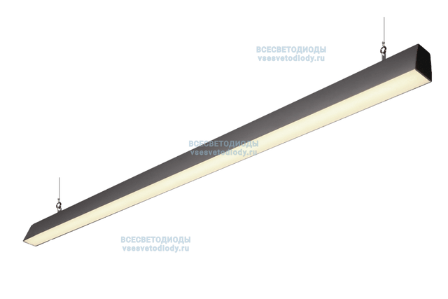 Линейный светильник КРИСТАЛЛ 45W-5100Lm, 4000-4500K, Прозрачный IP44 с БАП (vsesv) на 3 часа (Класс 1)